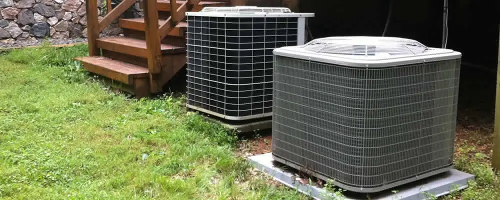 Heat pump installation and service units outside a home in Redmond, WA
